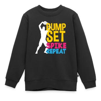 Lustiges Volleyball Geschenk - Kinder Premium Organic Sweatshirt - Schwarz - Vorne - AI Model Kid Female (0cm)