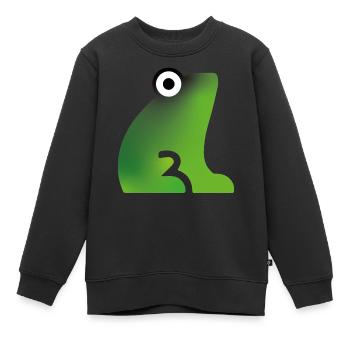La GRENOUILLE - Sweat Premium enfant bio - noir - Devant - AI Model Kid Female (0cm)