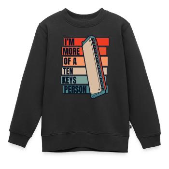 Ich bin eher eine Zehn-Tasten-Person Harmonist-Mund - Kinder Premium Organic Sweatshirt - Schwarz - Vorne - AI Model Kid Female (0cm)