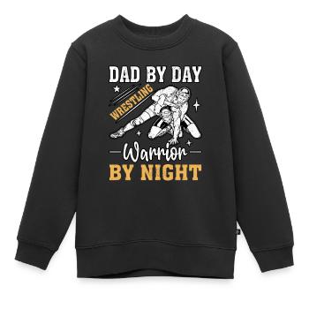 Tag für Tag Wrestling Krieger bei Nacht - Kinder Premium Organic Sweatshirt - Schwarz - Vorne - AI Model Kid Female (0cm)