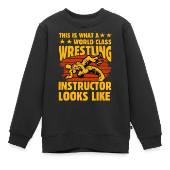 C’est ce qu’un instructeur de lutte de classe mondiale - Sweat Premium enfant bio - noir - Devant - AI Model Kid Female (0cm)
