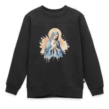 Jungfrau Maria Jesus Gott Kirche Christentum - Kinder Premium Organic Sweatshirt - Schwarz - Vorne - AI Model Kid Female (0cm)