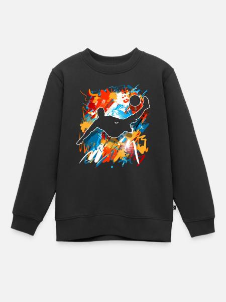 Fußball Fußballer - Kinder Premium Organic Sweatshirt - Schwarz