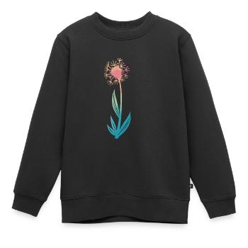 Fleur, Nature, Botanique - Sweat Premium enfant bio - noir - Devant - AI Model Kid Female (0cm)