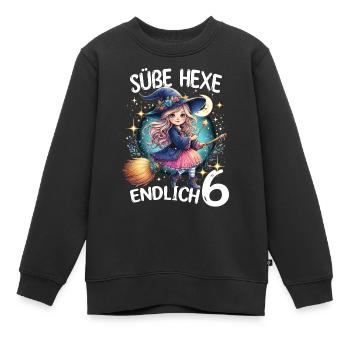 Sweet Witch Finally 6 - Kids Premium Organic Sweatshirt - black - Front - AI Model Kid Female (0cm)