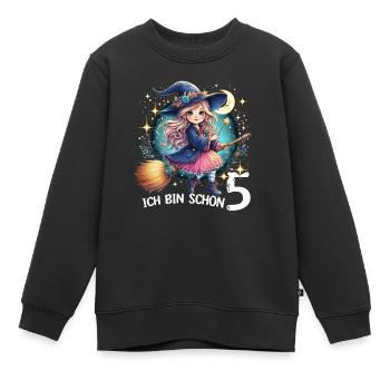 I'm already 5 - Kids Premium Organic Sweatshirt - black - Front - AI Model Kid Female (0cm)
