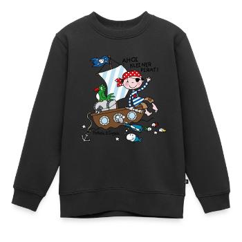 Ahoy, petit pirate - Sweat Premium enfant bio - noir - Devant - AI Model Kid Female (0cm)