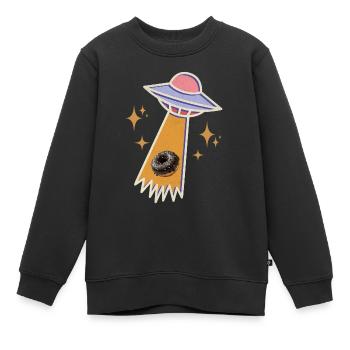 Beignet OVNI - Sweat Premium enfant bio - noir - Devant - AI Model Kid Female (0cm)