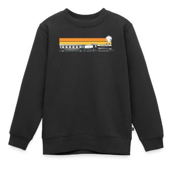 Lustiges Zug Liebhaber Züge Lokomotive Geschenk - Kinder Premium Organic Sweatshirt - Schwarz - Vorne - AI Model Kid Female (0cm)