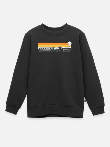 Lustiges Zug Liebhaber Züge Lokomotive Geschenk - Kinder Premium Organic Sweatshirt - Schwarz