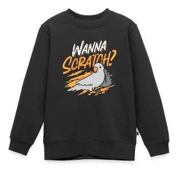 Afrikaanse Grijze Wil Scratch Birdwatcher Ornithologie - Kinder Premium sweater biologisch - zwart - Voor - AI Model Kid Female (0cm)