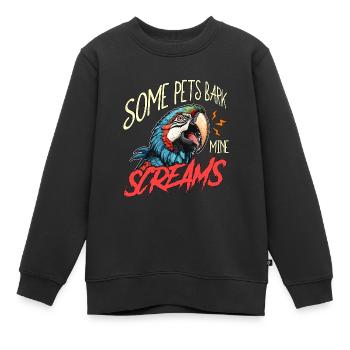 Ara oiseau certains animaux de compagnie écorce ornithologie ara amant - Sweat Premium enfant bio - noir - Devant - AI Model Kid Female (0cm)
