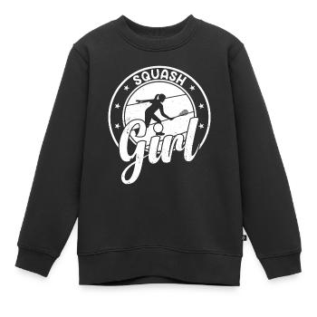 Fille de squash Joueuse de squash Fille de squash Filles de squash - Sweat Premium enfant bio - noir - Devant - AI Model Kid Female (0cm)