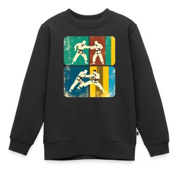 Jiu-Jitsu brésilien - Sweat Premium enfant bio - noir - Devant - AI Model Kid Female (0cm)