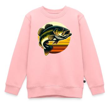 Poisson bar - Sweat Premium enfant bio - rose - Devant - AI Model Kid Female (0cm)