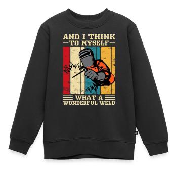 Schweißen Schweißer - Kinder Premium Organic Sweatshirt - Schwarz - Vorne - AI Model Kid Female (0cm)