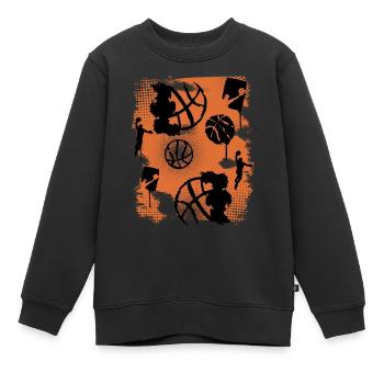 Basketball Basketballer - Kinder Premium Organic Sweatshirt - Schwarz - Vorne - AI Model Kid Female (0cm)