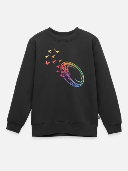 Saison de rugby Ballon de rugby Rugby - Sweat Premium enfant bio - noir