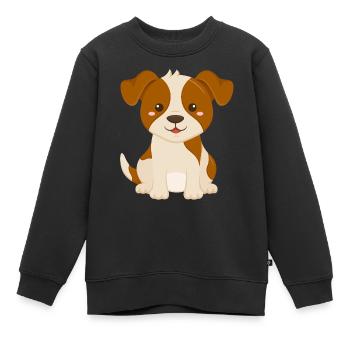 Jack Russell Terrier Welpe - Kinder Premium Organic Sweatshirt - Schwarz - Vorne - AI Model Kid Female (0cm)