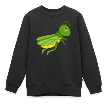 Sauterelles pour enfants - Sweat Premium enfant bio - noir - Devant - AI Model Kid Female (0cm)