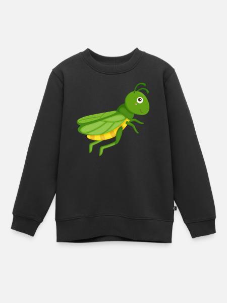 Grashüpfer für Kinder - Kinder Premium Organic Sweatshirt - Schwarz
