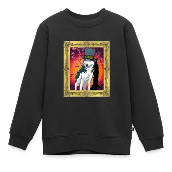 Loups-garous médiévaux de la Wehrwolf Loups loups Loups - Sweat Premium enfant bio - noir - Devant - AI Model Kid Female (0cm)