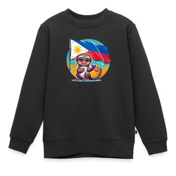 Philippinischer Stolz - Kinder Premium Organic Sweatshirt - Schwarz - Vorne - AI Model Kid Female (0cm)