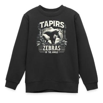 Tapire - Die Zebras des Dschungels - Kinder Premium Organic Sweatshirt - Schwarz - Vorne - AI Model Kid Female (0cm)