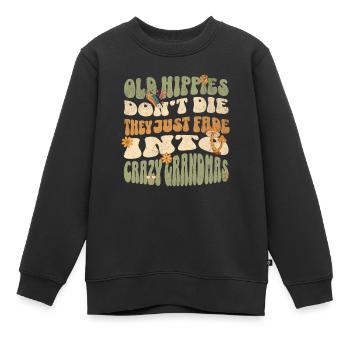 Hippie Granny - Kids Premium Organic Sweatshirt - black - Front - AI Model Kid Female (0cm)