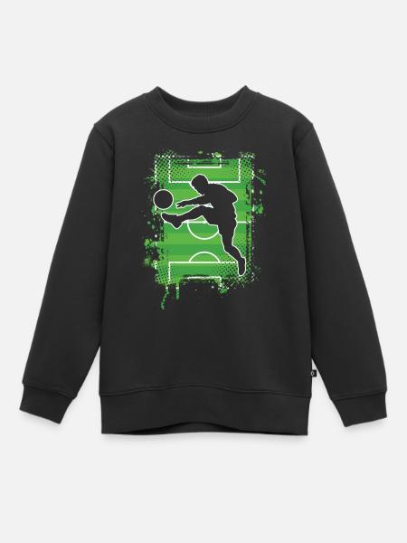 Fußball Fußballer - Kinder Premium Organic Sweatshirt - Schwarz