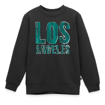 Los Angeles - Sweat Premium enfant bio - noir - Devant - AI Model Kid Female (0cm)