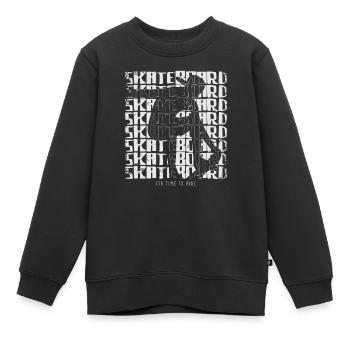 Skateboard Skater Skaten - Kinder Premium Organic Sweatshirt - Schwarz - Vorne - AI Model Kid Female (0cm)