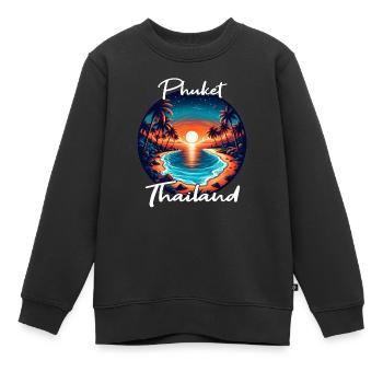 Sonnenuntergang in Phuket - Kinder Premium Organic Sweatshirt - Schwarz - Vorne - AI Model Kid Female (0cm)
