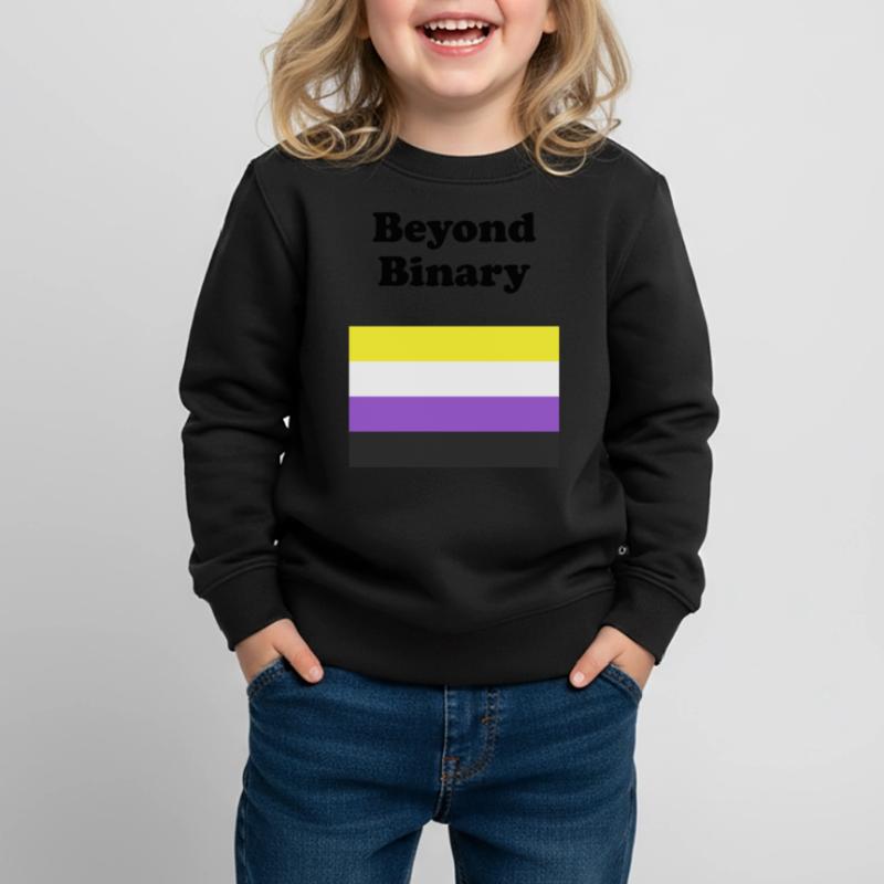 Non Binary Flag Beyond Binary Kids Premium Organic Sweatshirt