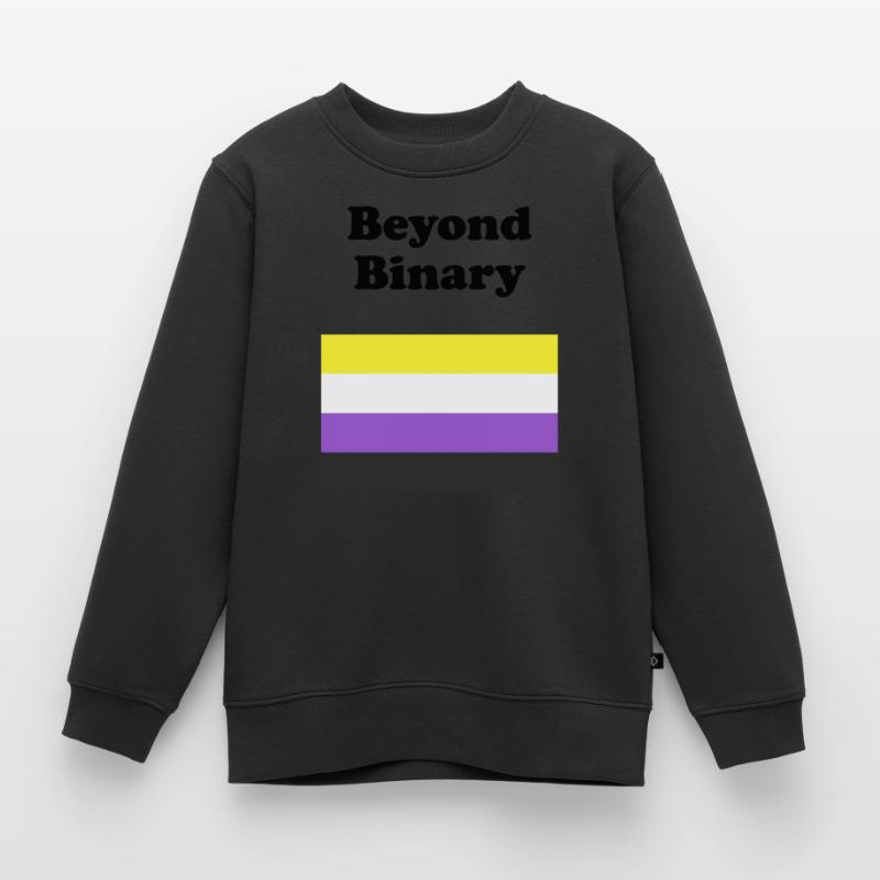 Non Binary Flag Beyond Binary Kids Premium Organic Sweatshirt