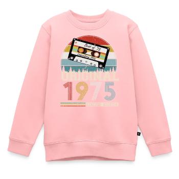 Jahrgang 1975 49 Jahre Jubiläumsgeschenk - Kinder Premium Organic Sweatshirt - Rosa - Vorne - AI Model Kid Female (0cm)