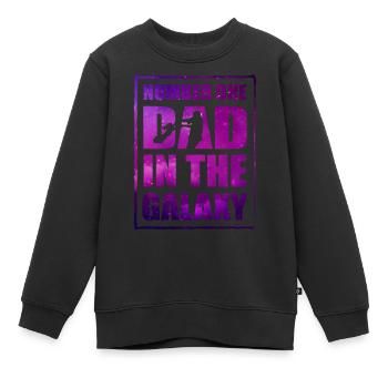 Vater Nummer eins in der Galaxis - Kinder Premium Organic Sweatshirt - Schwarz - Vorne - AI Model Kid Female (0cm)