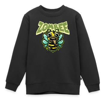 Abeille zombie Zombee - Sweat Premium enfant bio - noir - Devant - AI Model Kid Female (0cm)