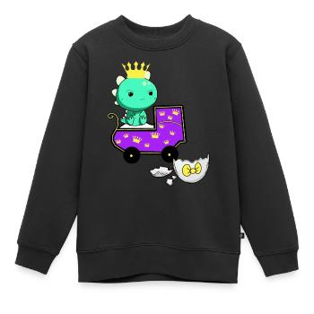 Bébé Dragon Dragon Grossesse Bébé Naissance - Sweat Premium enfant bio - noir - Devant - AI Model Kid Female (0cm)