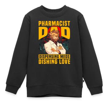 Apotheker Papa gibt Medikamente aus Liebe aus - Kinder Premium Organic Sweatshirt - Schwarz - Vorne - AI Model Kid Female (0cm)