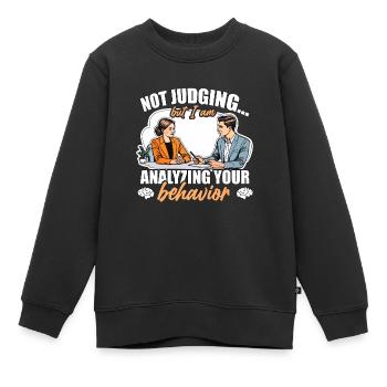 School Psych Not Judging But I Am Psychologist - Kinder Premium Organic Sweatshirt - Schwarz - Vorne - AI Model Kid Female (0cm)