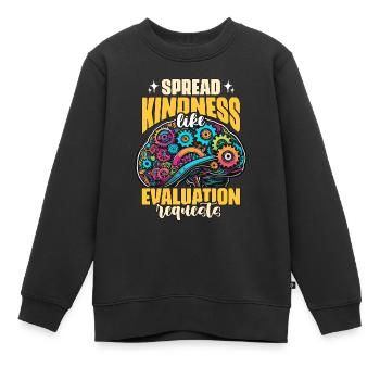 School Psych Spread Kindness Like Psychotherapist - Kinder Premium Organic Sweatshirt - Schwarz - Vorne - AI Model Kid Female (0cm)