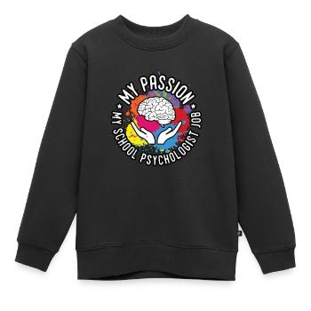 School Psych My Passion My School Psychotherapist - Kinder Premium Organic Sweatshirt - Schwarz - Vorne - AI Model Kid Female (0cm)