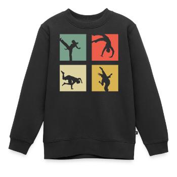 Capoeira - Kinder Premium Organic Sweatshirt - Schwarz - Vorne - AI Model Kid Female (0cm)