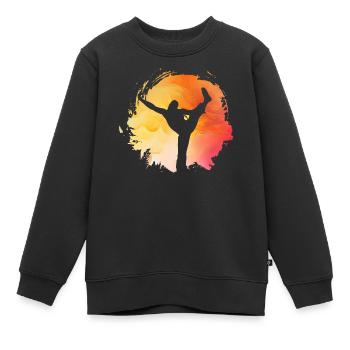 Capoeira - Kinder Premium Organic Sweatshirt - Schwarz - Vorne - AI Model Kid Female (0cm)