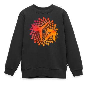 Capoeira - Sweat Premium enfant bio - noir - Devant - AI Model Kid Female (0cm)