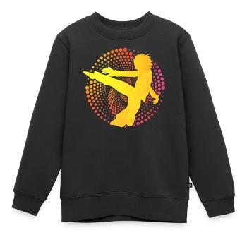 Capoeira - Kinder Premium Organic Sweatshirt - Schwarz - Vorne - AI Model Kid Female (0cm)