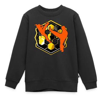 Capoeira - Sweat Premium enfant bio - noir - Devant - AI Model Kid Female (0cm)