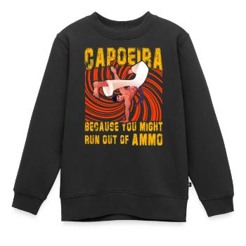 Capoeira, weil dir die Munition ausgehen könnte - Kinder Premium Organic Sweatshirt - Schwarz - Vorne - AI Model Kid Female (0cm)