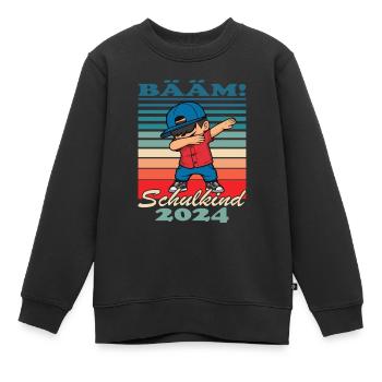 BAM! School Child 2024 First Day of School Cool - Kids Premium Organic Sweatshirt - black - Front - AI Model Kid Female (0cm)